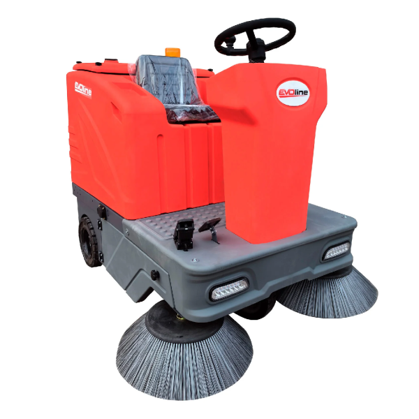 Подметальная машина аккумуляторная с сиденьем EVOline SWB 1400 R (без АКБ и ЗУ)