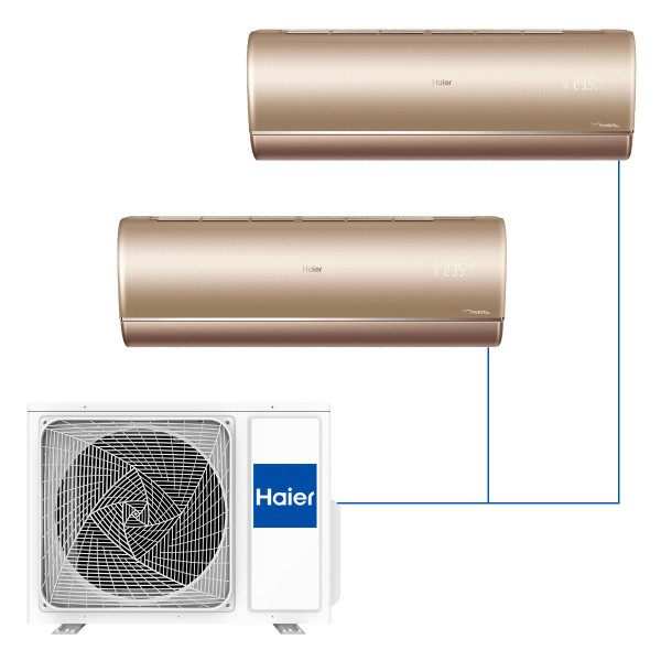 Настенная мульти-сплит-система Haier Jade 2023 на 2 комнаты