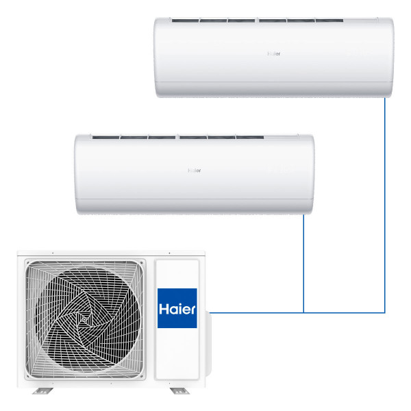 Настенная мульти-сплит-система Haier Jade 2023 на 2 комнаты