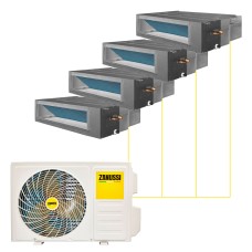 Канальная сплит-система Zanussi Multi Combo ERP DC 2 на 4 комнаты