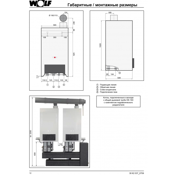 Настенный газовый котел Wolf CGB-100