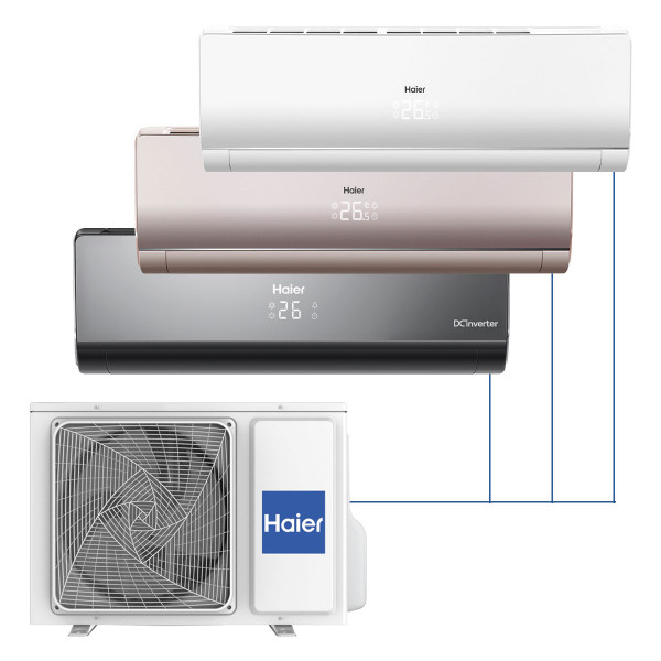 Настенная мульти-сплит-система Haier Lightera New на 3 комнаты