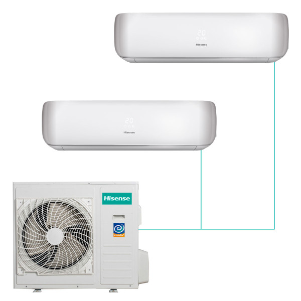 Настенная мульти-сплит-система Hisense Premium Design FM DC Inverter на 2 комнаты