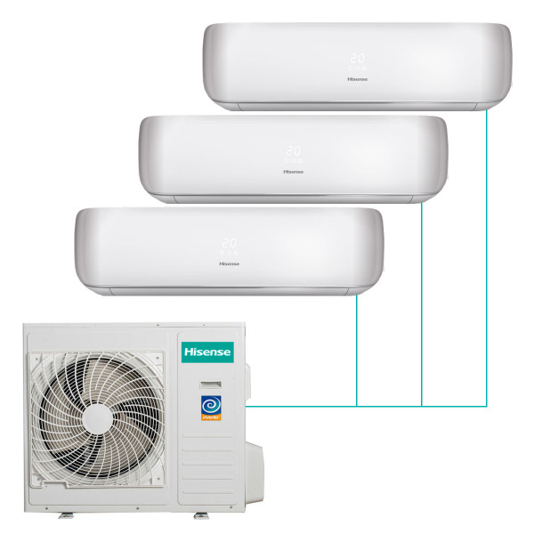 Настенная мульти-сплит-система Hisense Premium Design FM DC Inverter на 3 комнаты