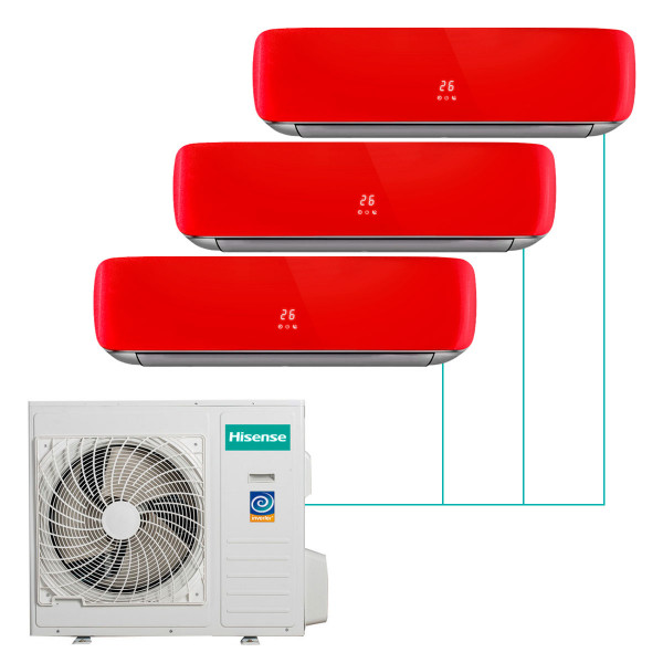 Настенная мульти-сплит-система Hisense Premium Red FM DC Inverter на 3 комнаты