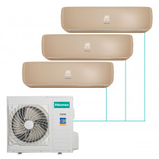 Настенная мульти-сплит-система Hisense Premium Champagne FM DC Inverter на 3 комнаты