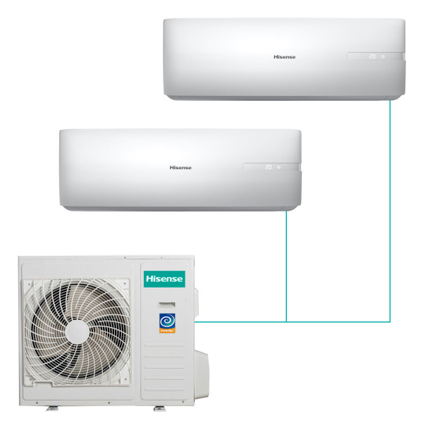 Настенная мульти-сплит-система Hisense Silver FM DC Inverter на 2 комнаты