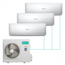 Настенная мульти-сплит-система Hisense Silver FM DC Inverter на 3 комнаты