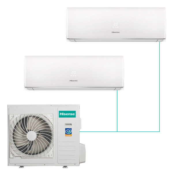 Настенная мульти-сплит-система Hisense Smart FM DC Inverter на 2 комнаты