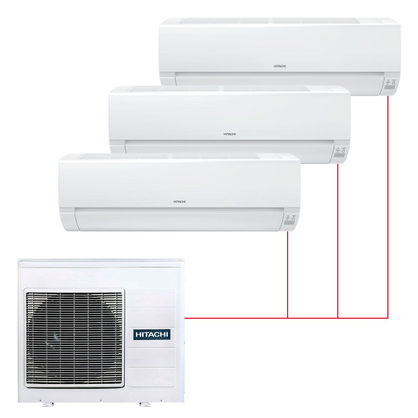 Настенная мульти-сплит-система Hitachi X-Comfort на 3 комнаты