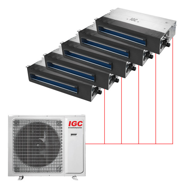 Канальная мульти-сплит-система IGC на 5 комнат