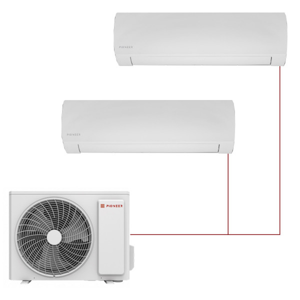Настенная мульти-сплит-система Pioneer Artis Inverter на 2 комнаты