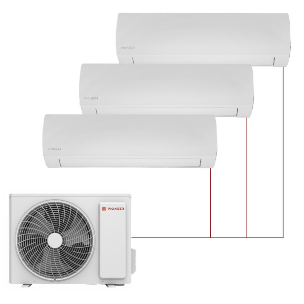 Настенная мульти-сплит-система Pioneer Artis Inverter на 3 комнаты