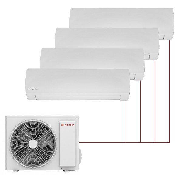 Настенная мульти-сплит-система Pioneer Artis Inverter на 4 комнаты