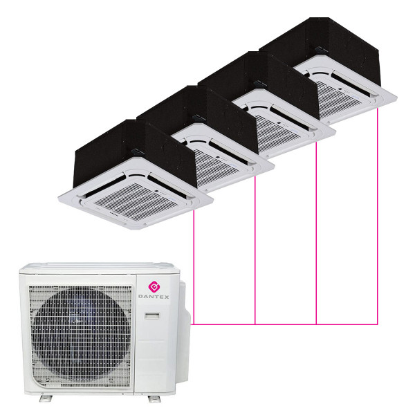 Кассетная мульти-сплит-система Dantex на 4 комнаты