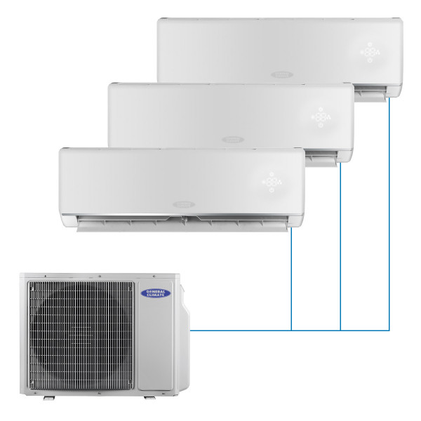 Настенная мульти-сплит-система General-Climate Free Multi 2 (WiFi) на 3 комнаты