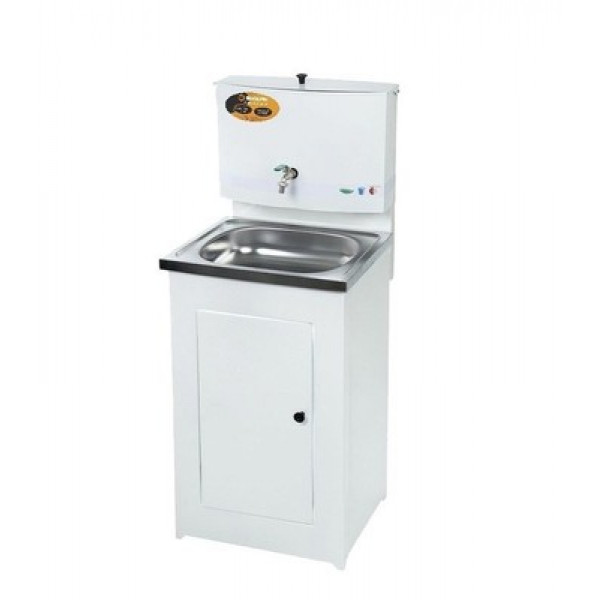 Электрический накопительный водонагреватель Вихрь ЛЮКС без подогрева/нержавеющая мойка/цвет белый