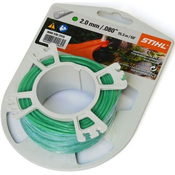 Cтруна триммерная Stihl 00009302416-14, 2,0 мм х 14 м, бесшумная