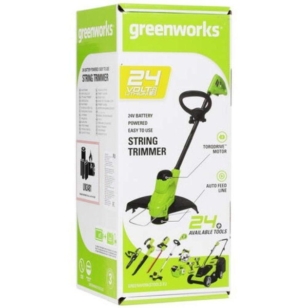 Аккумуляторный триммер Greenworks G24LT25K2 24В в комплекте с АКБ 2АЧ и ЗУ