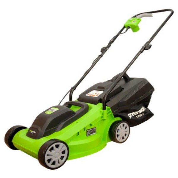 Газонокосилка Greenworks GLM1232 2502207, 1200 Вт, 33 см