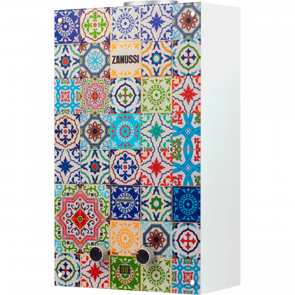 Газовый проточный водонагреватель Zanussi Fonte 10 Glass Fregio
