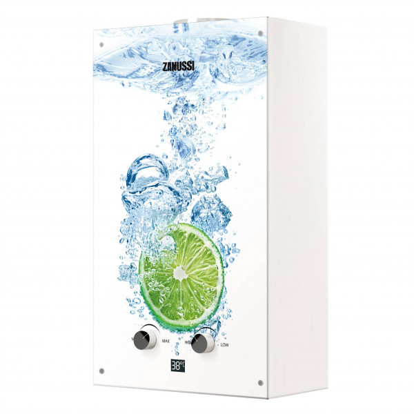 Газовый проточный водонагреватель Zanussi GWH 10 Fonte Glass Lime