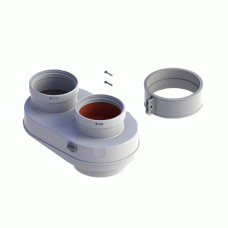 CCB комплект горизонтального спаренного дымохода Ø80-80 E.C.A. Vessen