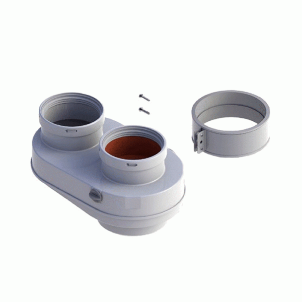 CCB комплект горизонтального спаренного дымохода Ø80-80 E.C.A. Vessen