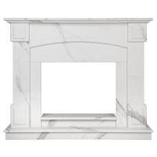 Портал каминный из МДФ RealFlame Carolina 25,5 белый под мрамор