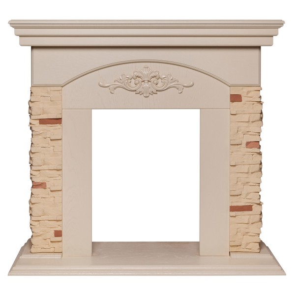 Портал каминный из МДФ RealFlame Neapolis белый дуб, под очаги (Majestic, Fobos, Eugene, 3D Olympic)